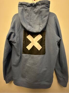 Blue Banana Hoodie Light Blue White X Logo